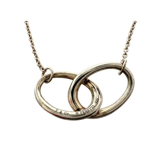 Tiffany and Co. 1837 Elsa Peretti Double Loop Necklace 15" - Picture 2 of 14